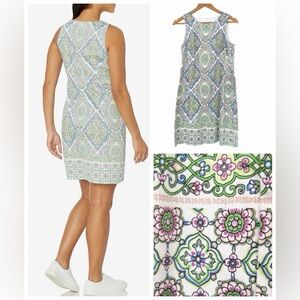 NWT London Times Multicolor Paisley Patterned Sleeveless Dress Sz 8